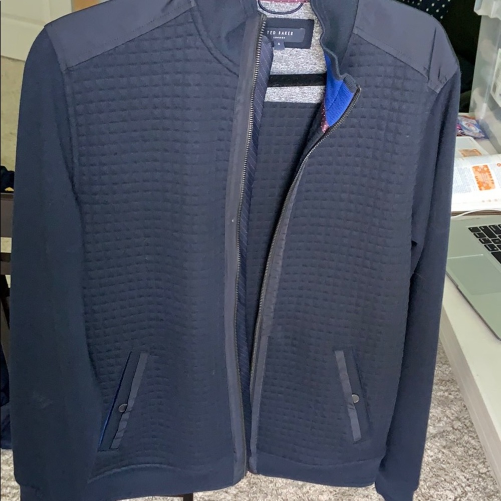 Ted Baker Navy Jacket Size 4 (medium) Navy Blue